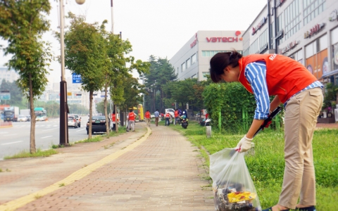 [CSR] 레이언스, 2014년 1차 회사주변 도로 대청소의 날