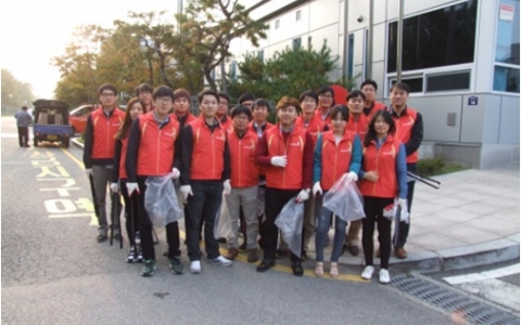 [CSR] 레이언스, 2014년 3차 회사주변 도로 대청소의 날