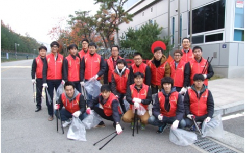 [CSR] 레이언스, 2014년 4차 회사주변 도로 대청소의 날