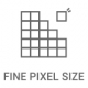 fine pixel size